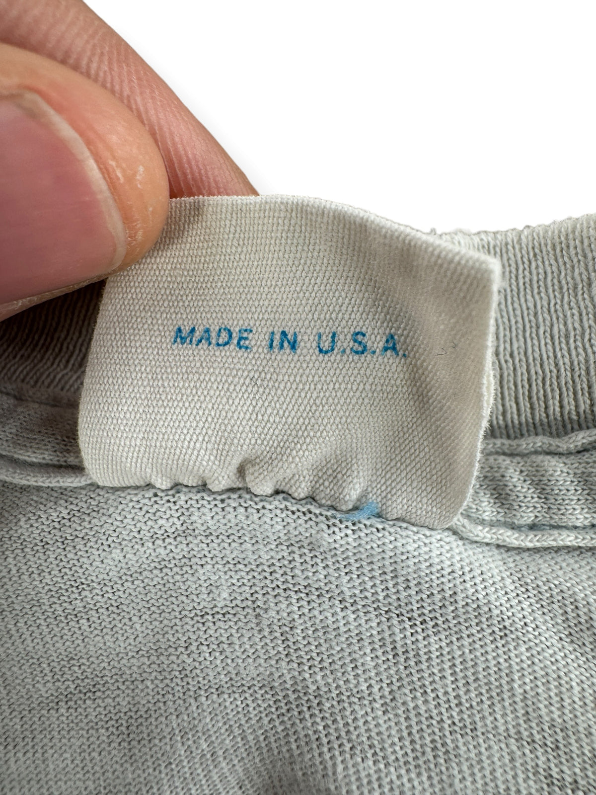Back of tag on Vintage Thrashed Lowell's Pike Place Tee SZ L (Fits M)