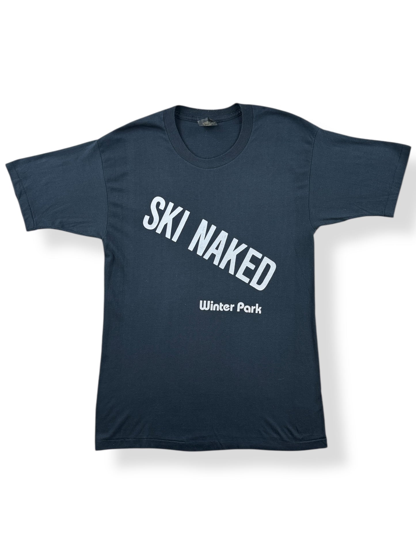 Front of Vintage Ski Naked Winter Park Tee SZ M