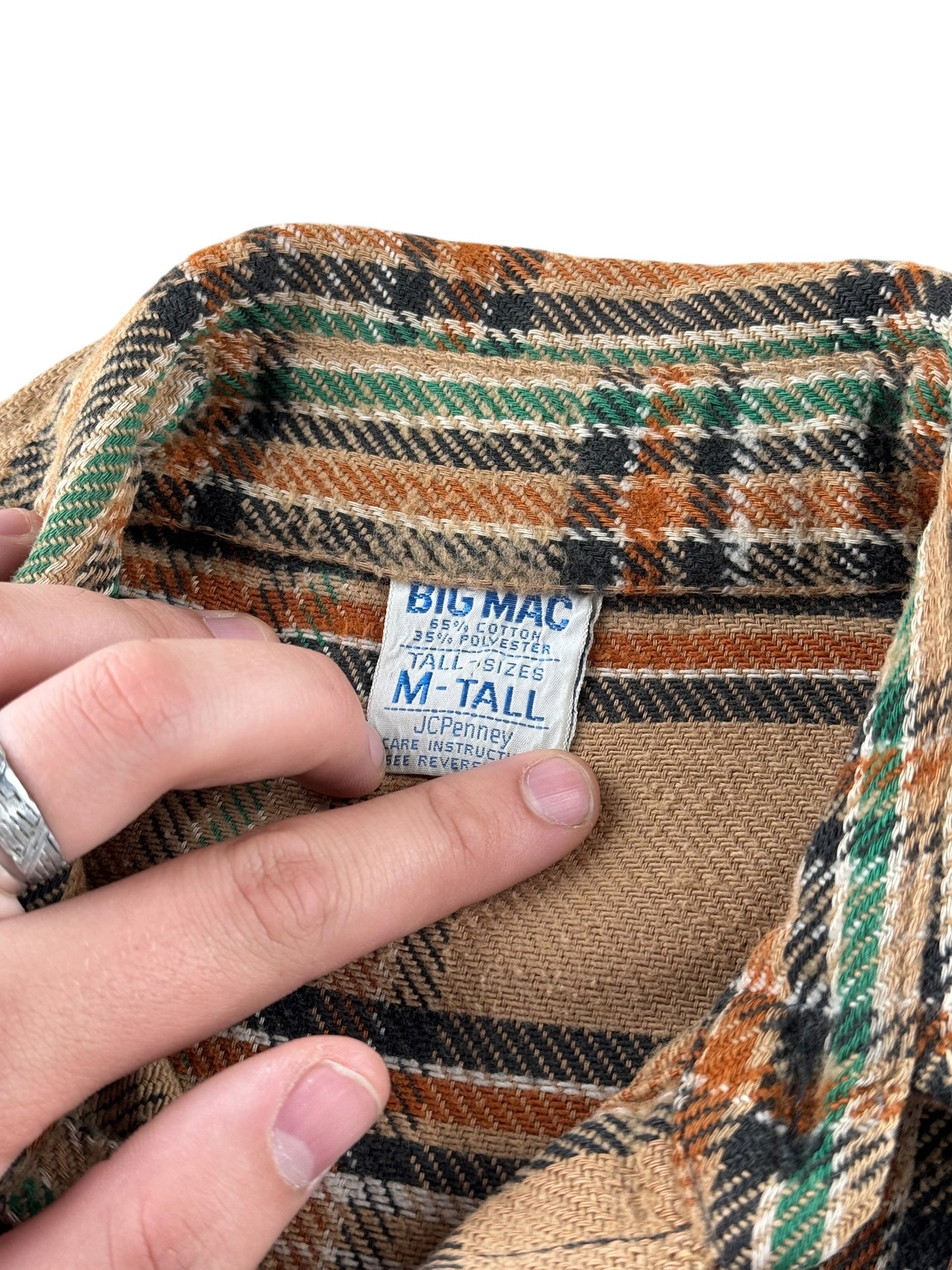 Tag on Vintage 70's Big Mac Flannel SZ M Tall