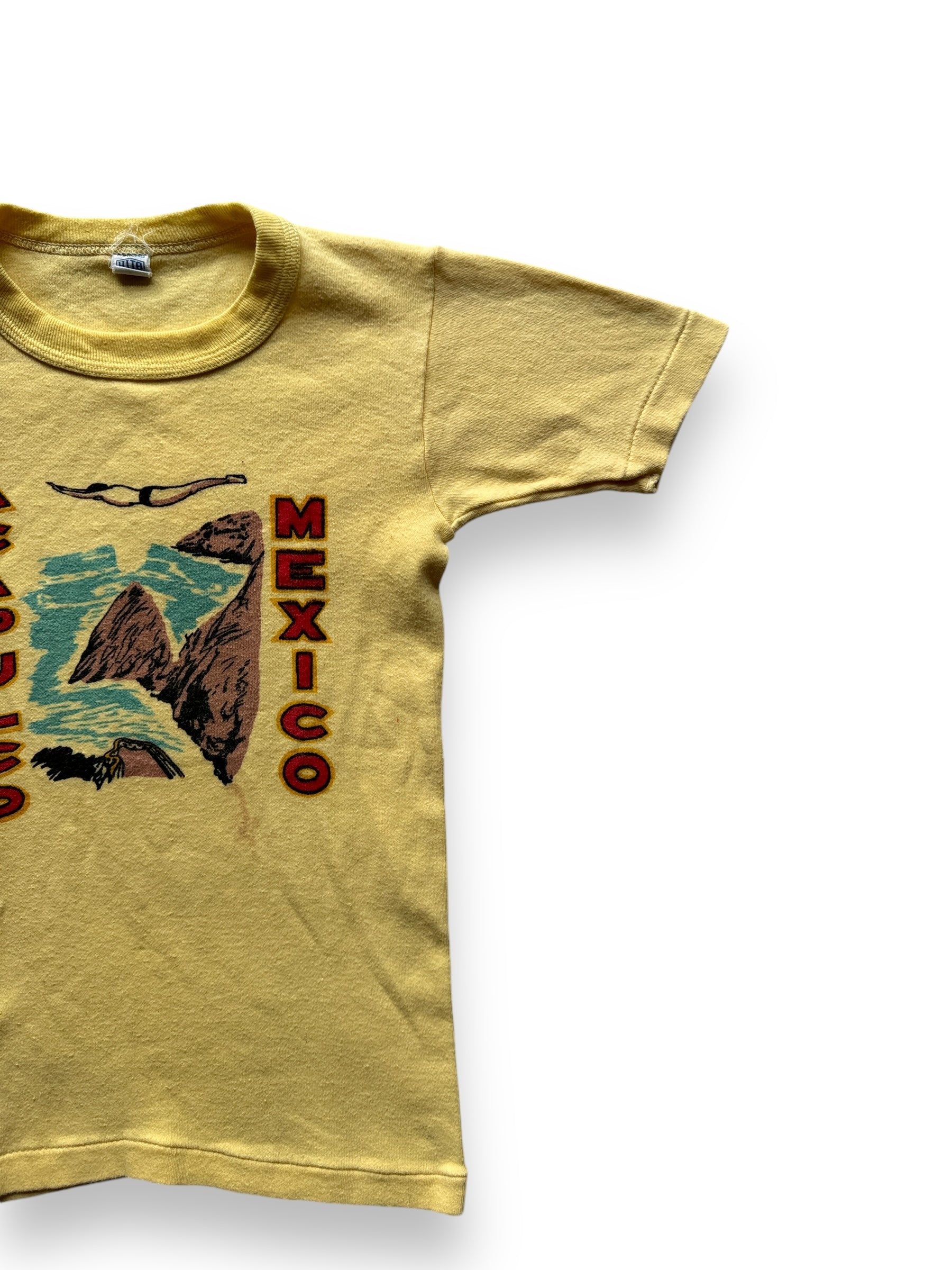 front left of Vintage 60's Acapulco Mexico Tourist Tee SZ XS