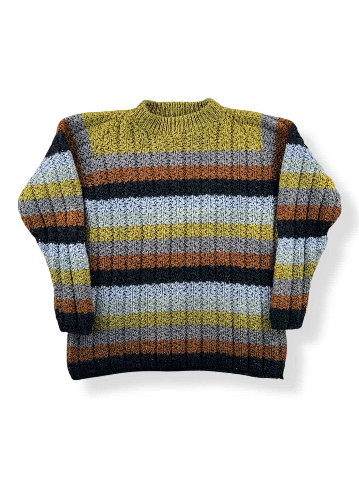 Front of Vintage Sears Wool Striped Sweater SZ S