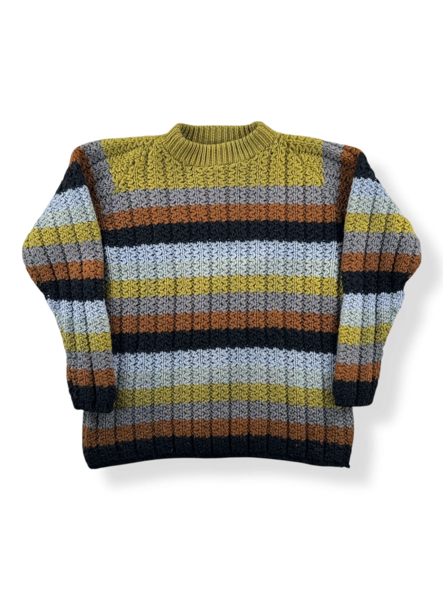 Front of Vintage Sears Wool Striped Sweater SZ S