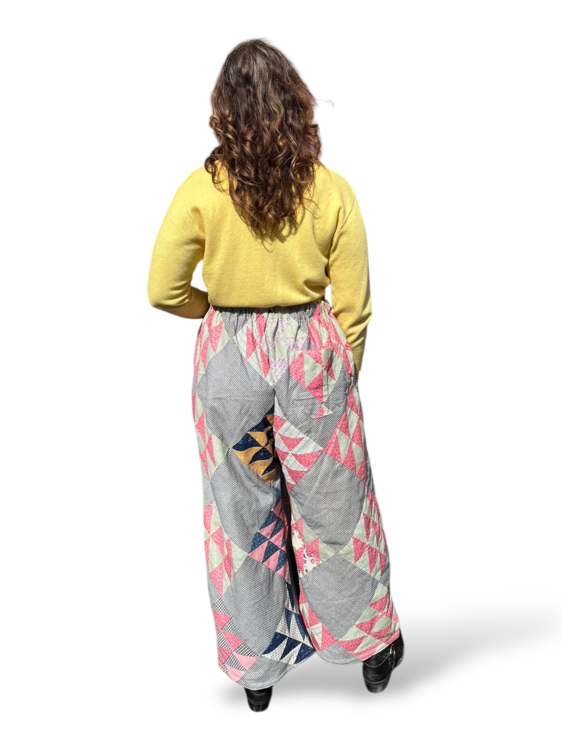 On Body Back of Archive Craft X Barn Owl Vintage Quilt Pants SZ L