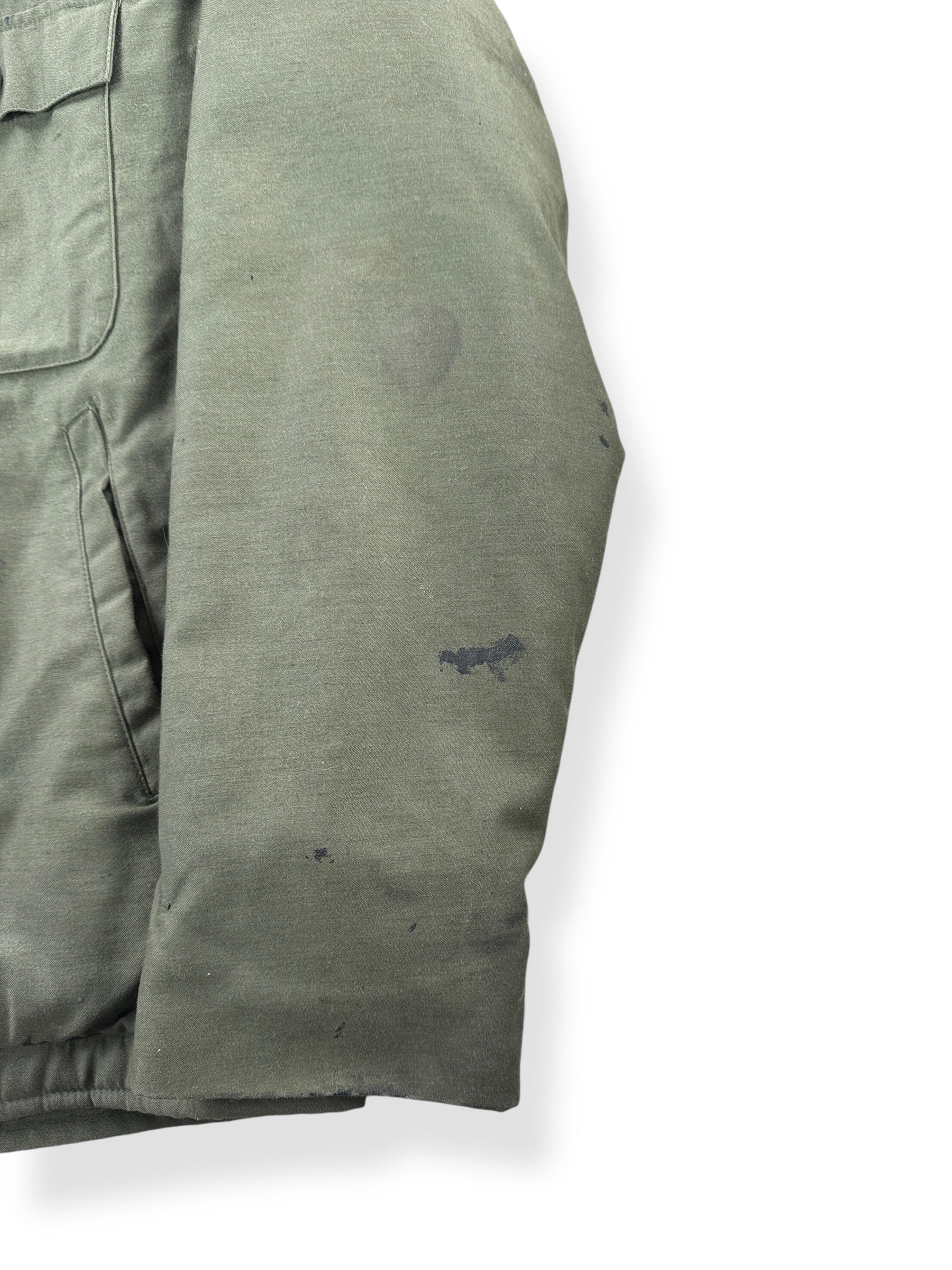 Stain on Vintage USN A-2 Cold Weather Deck Jacket SZ M