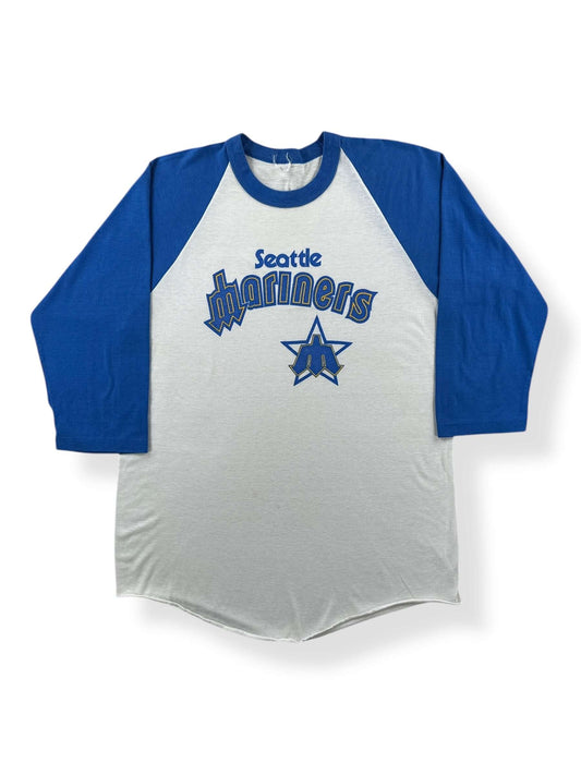 Front of Vintage Seattle Mariners Raglan SZ M