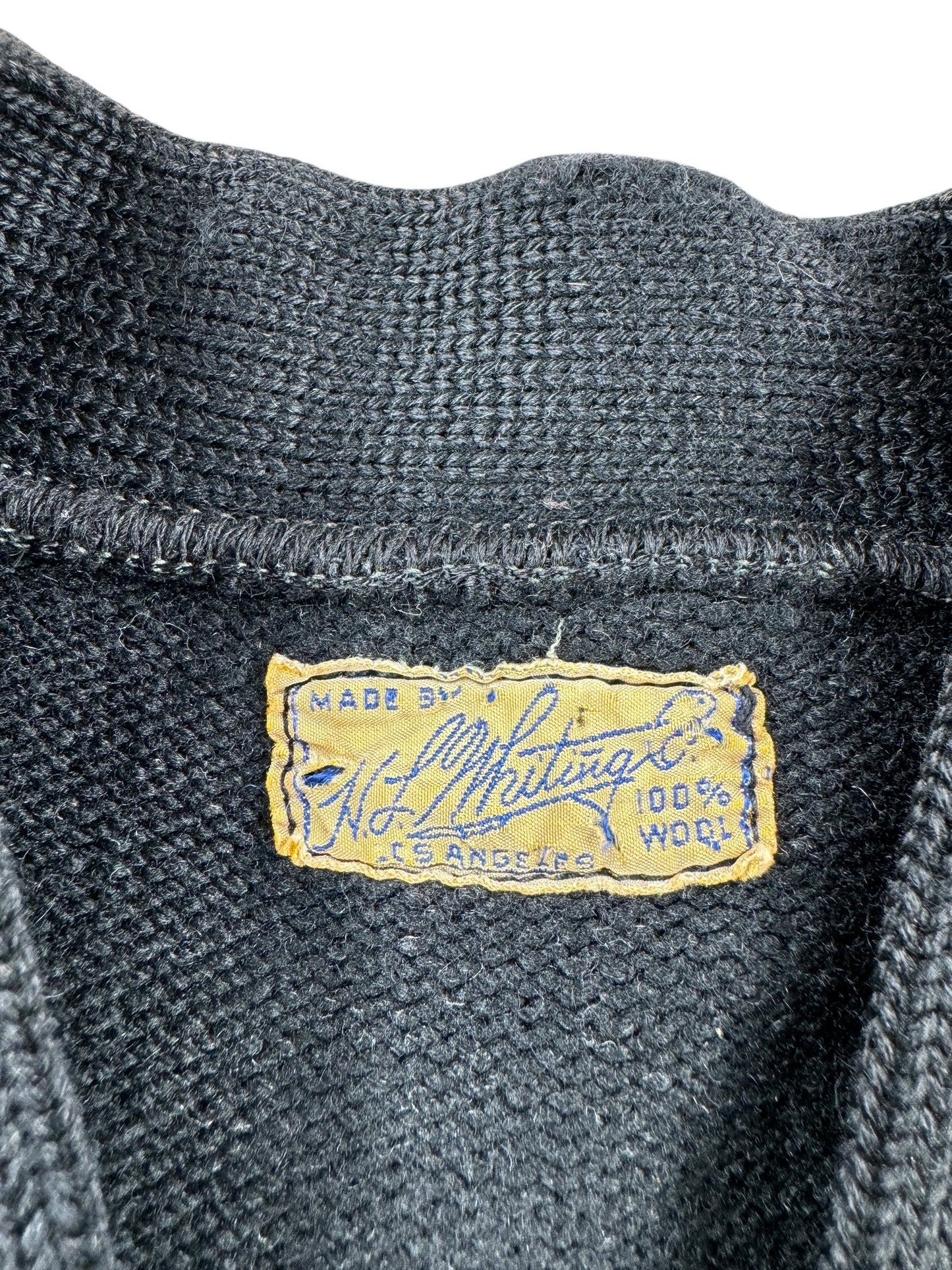 Tag on Vintage Whitings Varsity Sweater SZ M AS IS
