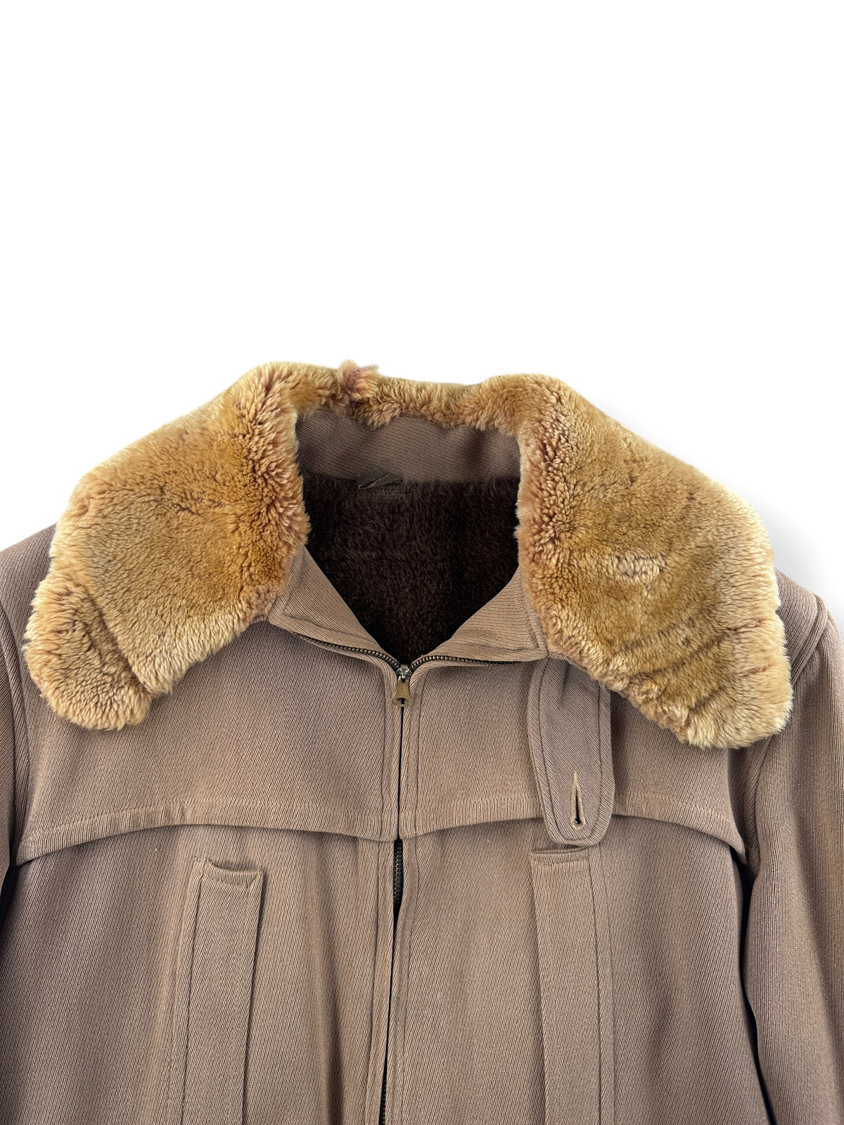 Collar on Vintage 40s JC Penny Sport Clad Calvary Twill Jacket SZ L