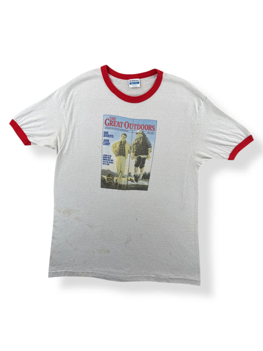 Front of Vintage John Candy Great Outdoors Movie Ringer Tee SZ XL (Fits L)