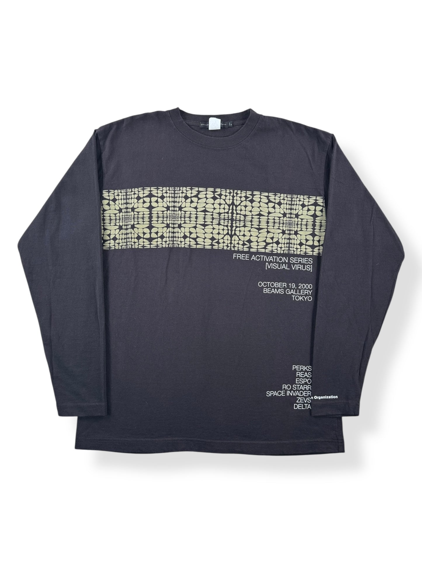 Front of Vintage Beams Gallery Long Sleeve Art Tee SZ L