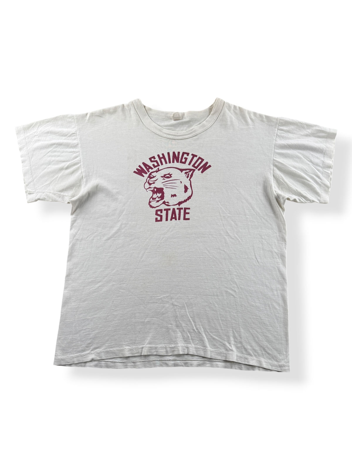 Front of Vintage 50s/60s Russell Southern WSU Tee SZ M