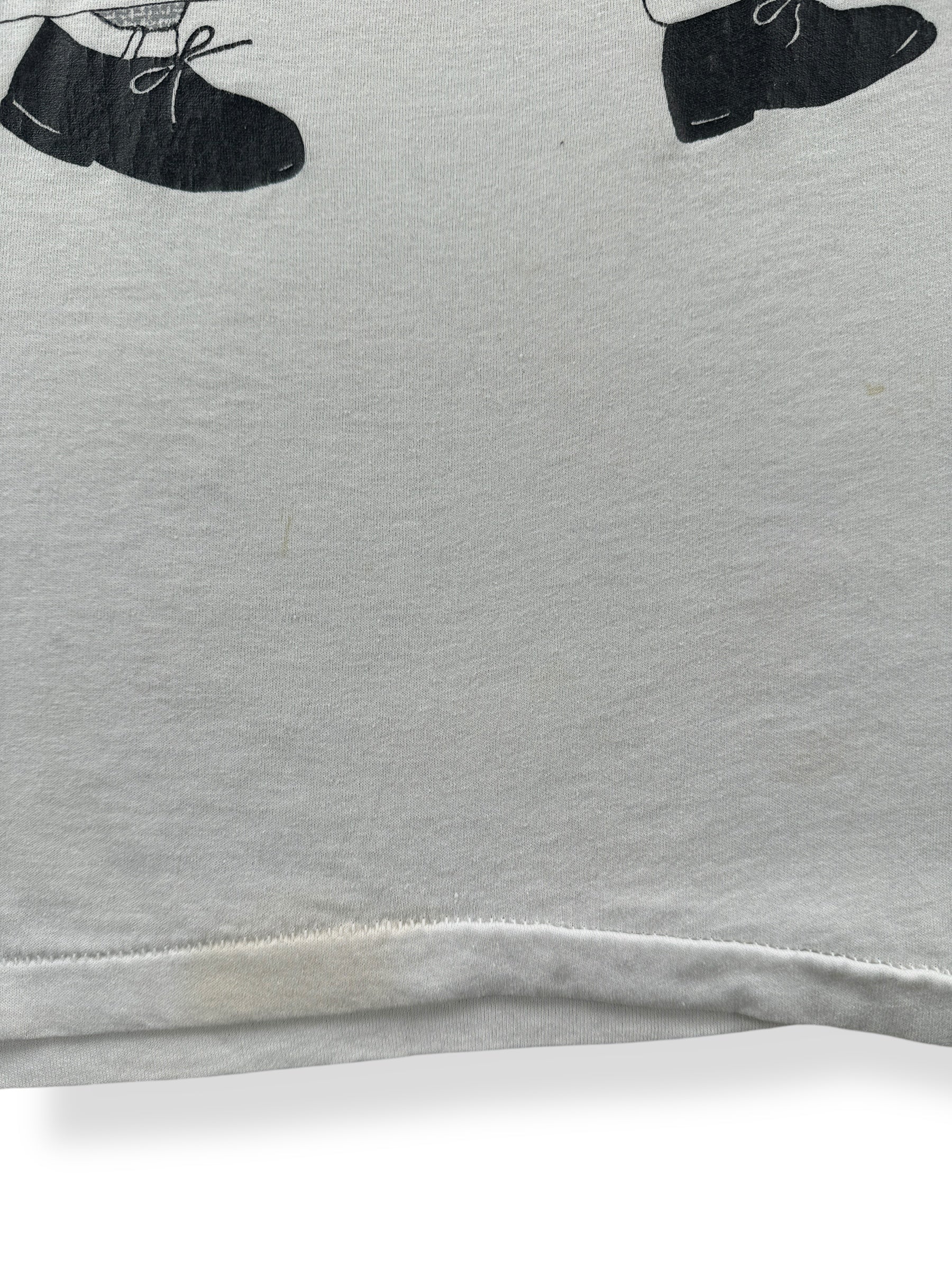 Stain on Vintage Billy Bragg 1986 Have Guitar Will Travel Tour Tee SZ M