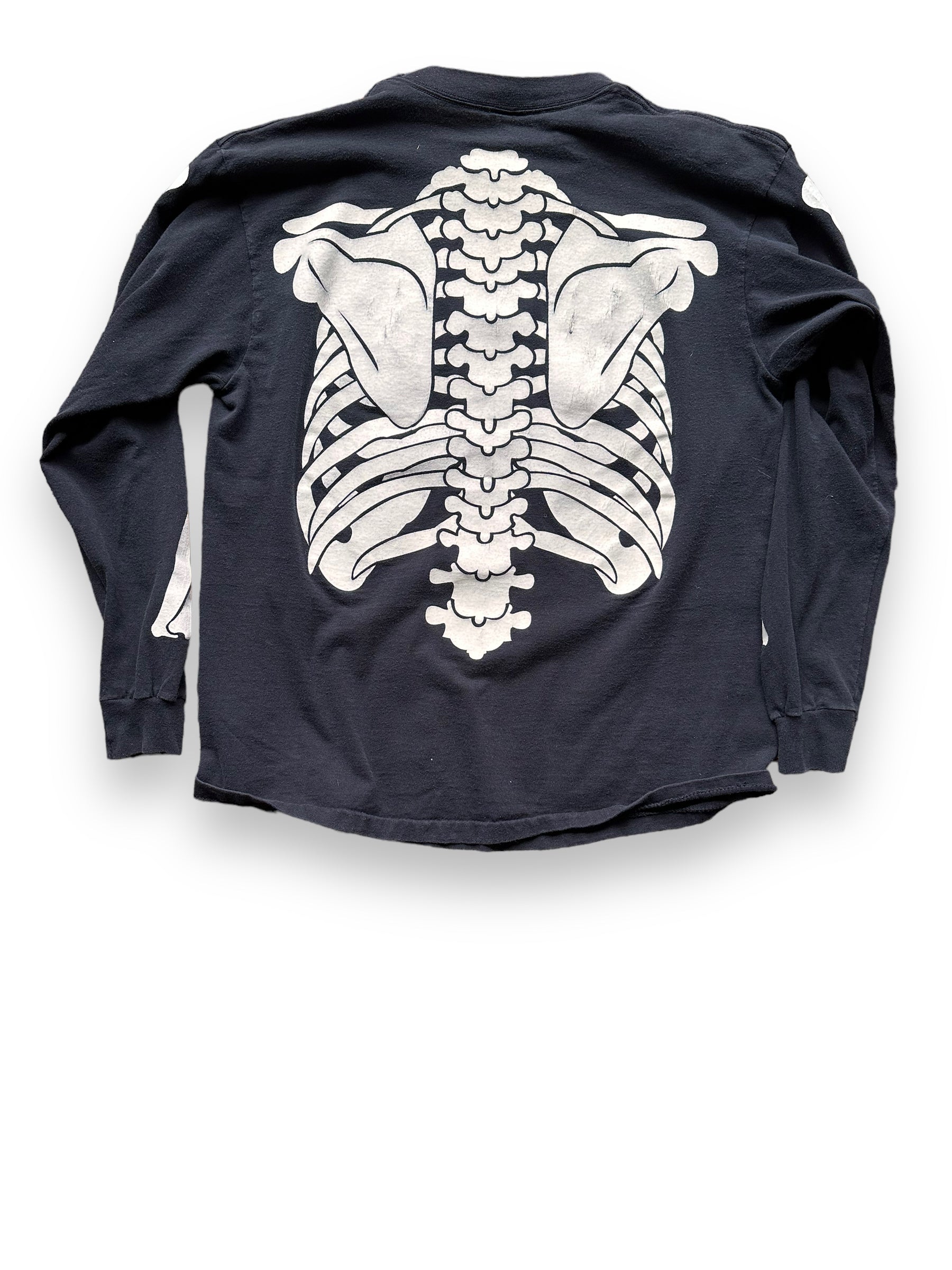 Rear View on Vintage Long Sleeve Two-Sided Misfits Skeleton Tee SZ XL |  Barn Owl Vintage Clothing | Vintage Misfits Tees Seattle