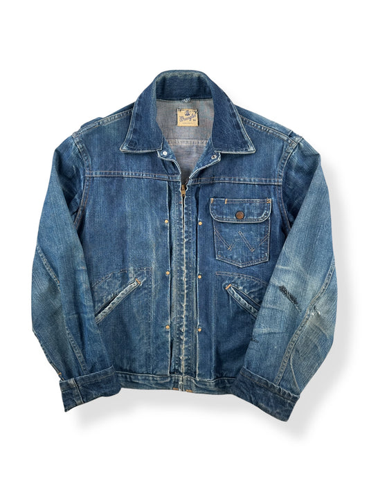 Front of Vintage Wrangler Blue Bell 11MJZ Trucker Jacket SZ 36