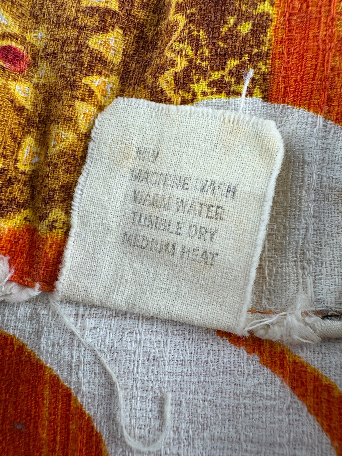 Back of tag on Vintage Barkcloth Aloha Shirt - AS IS SZ S