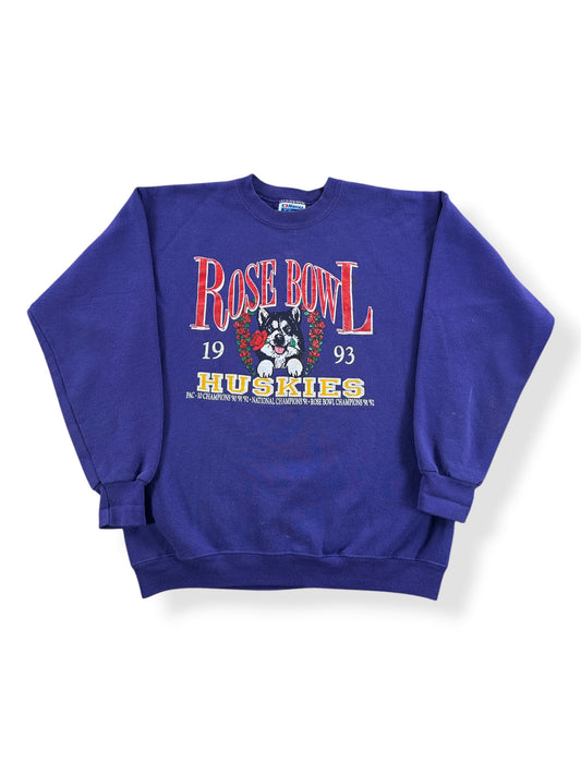 Front of Vintage UW Huskies Rose Bowl Crewneck SZ M