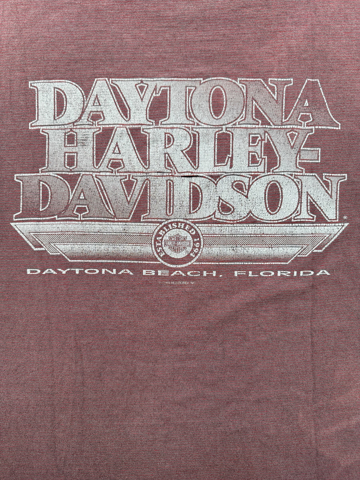 Back graphic on Vintage '94 Daytona Bike Week Tee SZ L