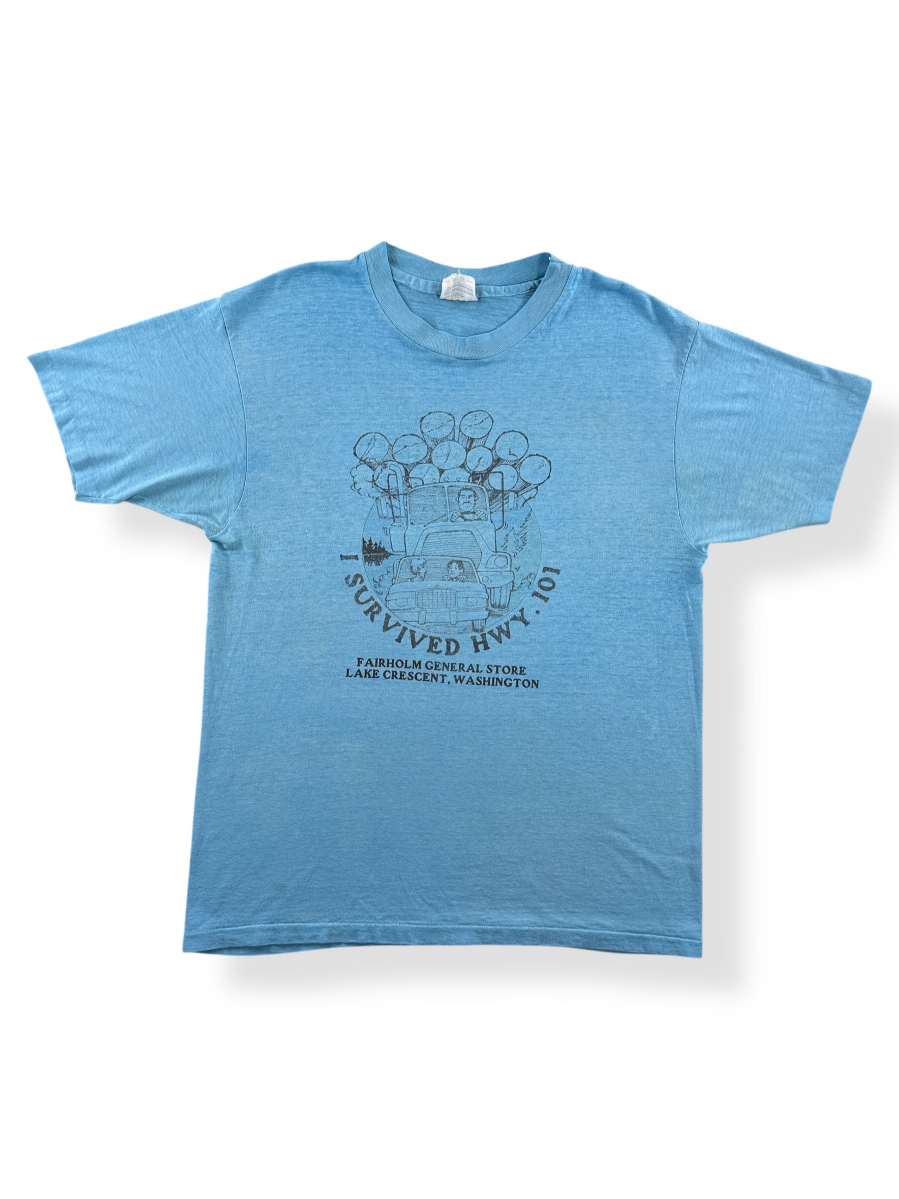 Front of Vintage Paper Thin Highway 101 Shirt SZ L