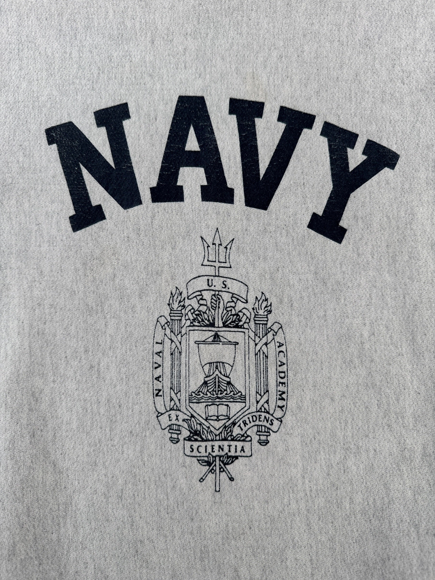 Graphic of Vintage “Reverse Weave” Navy Sweatshirt SZ XL