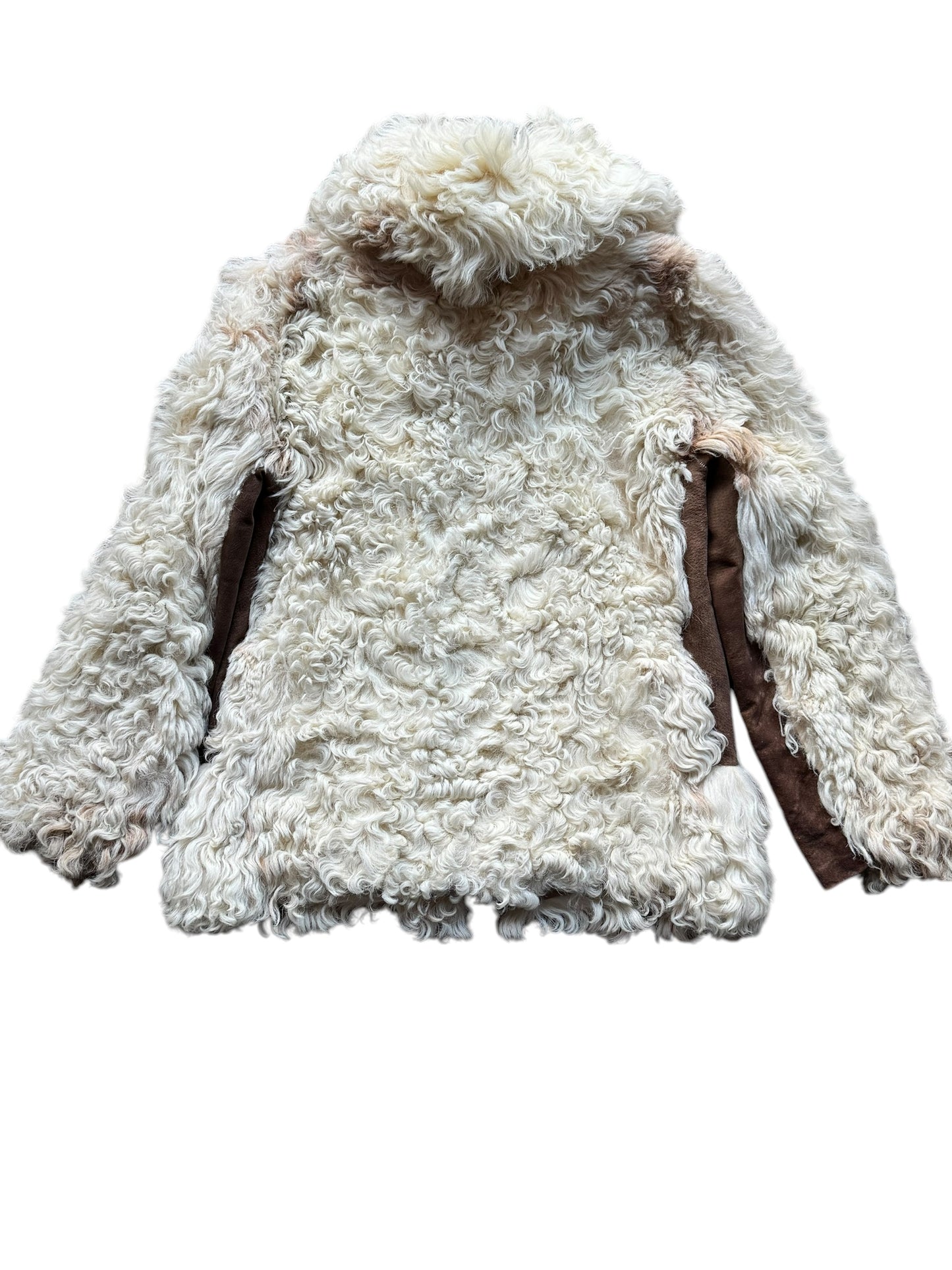 Back view of 1970s Afghan Fur Coat M