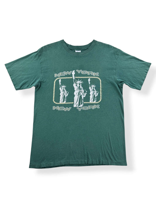 Front of Vintage Green NYC Tee SZ L
