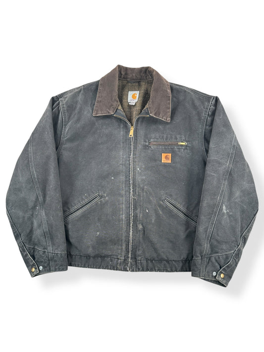 Front of Vintage J97-BLK Carhartt Detroit Jacket SZ XL