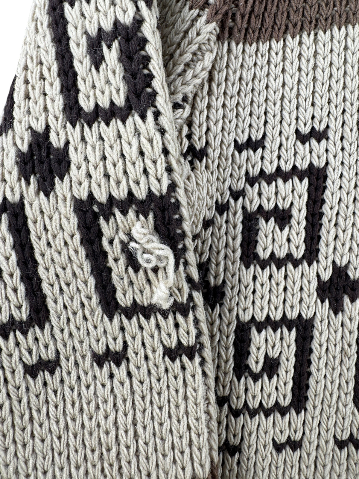 Hole on sleeve of Vintage Pendleton Cowichan Style Lebowski Sweater S L - AS IS