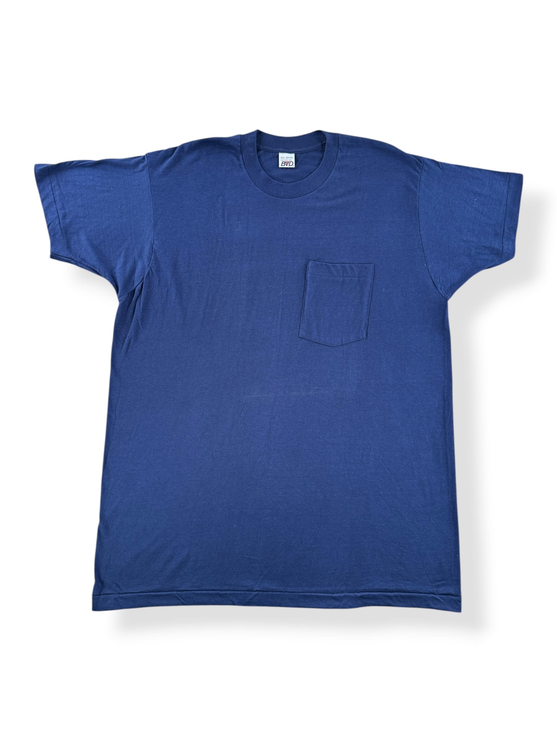 Front of Vintage BVD Navy Blank Pocket Tee SZ XXL (Fits XL)