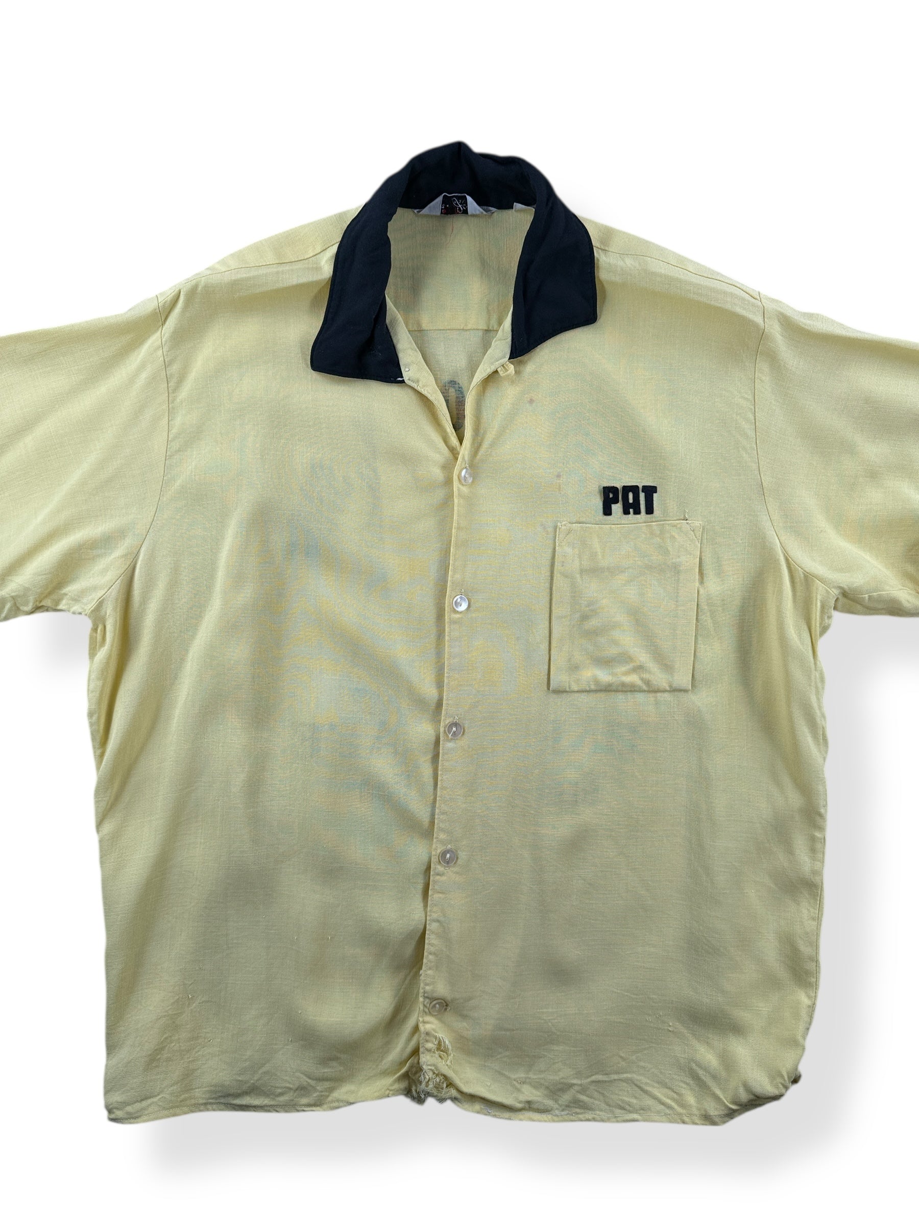 Front Close Up of Vintage Hanks North Side Bowling Shirt SZ L