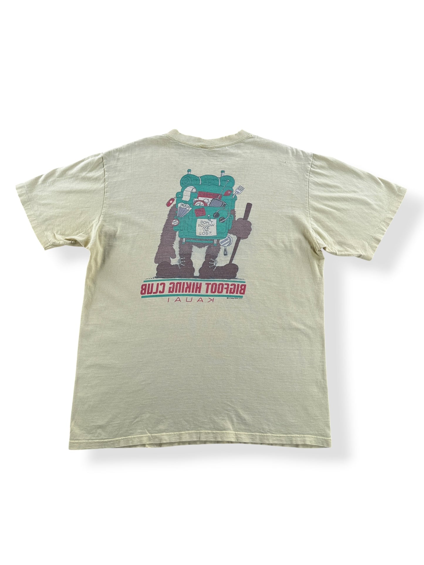 Back of Vintage Big Foot Hiking Club Tee SZ L
