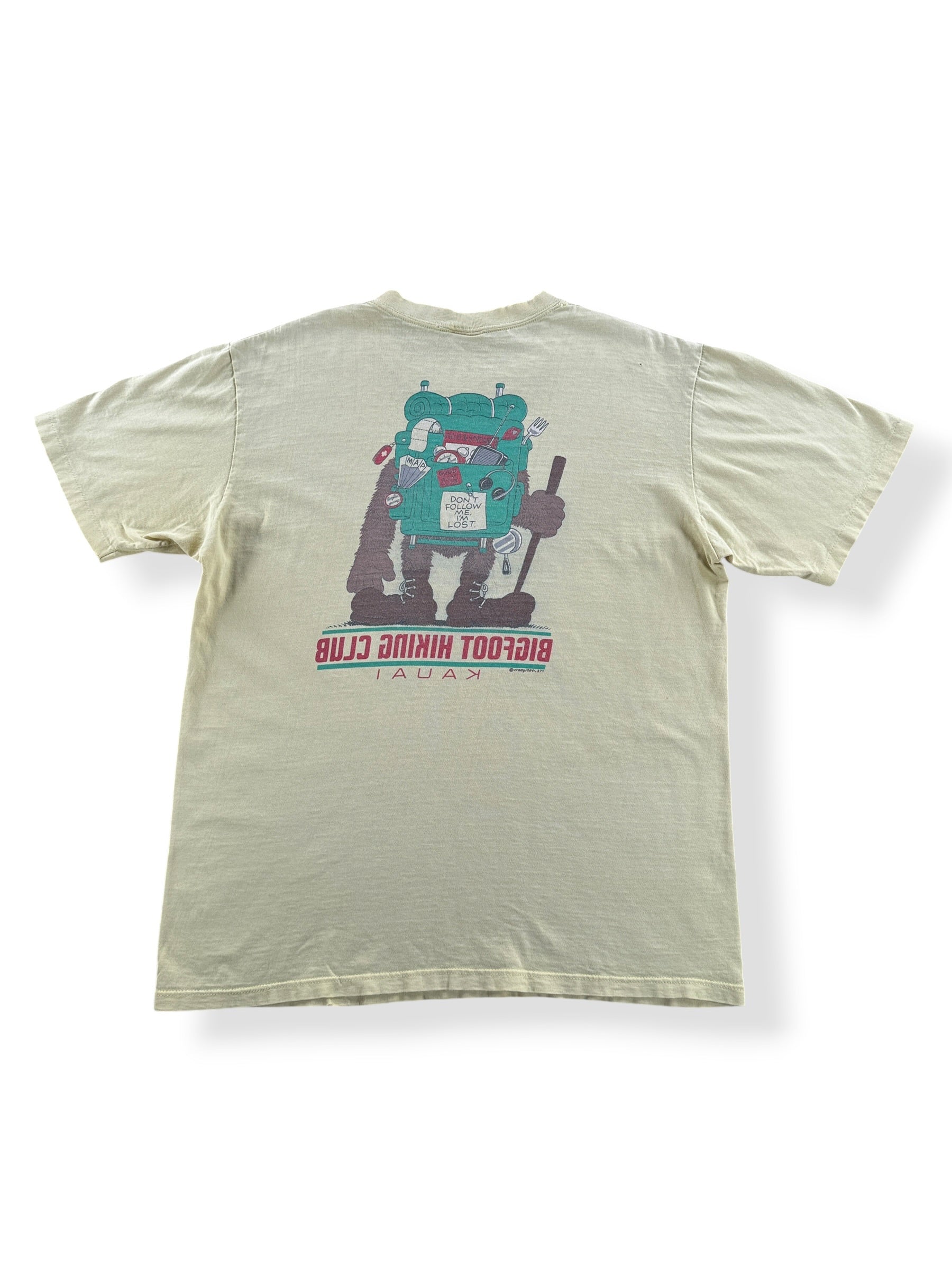 Back of Vintage Big Foot Hiking Club Tee SZ L