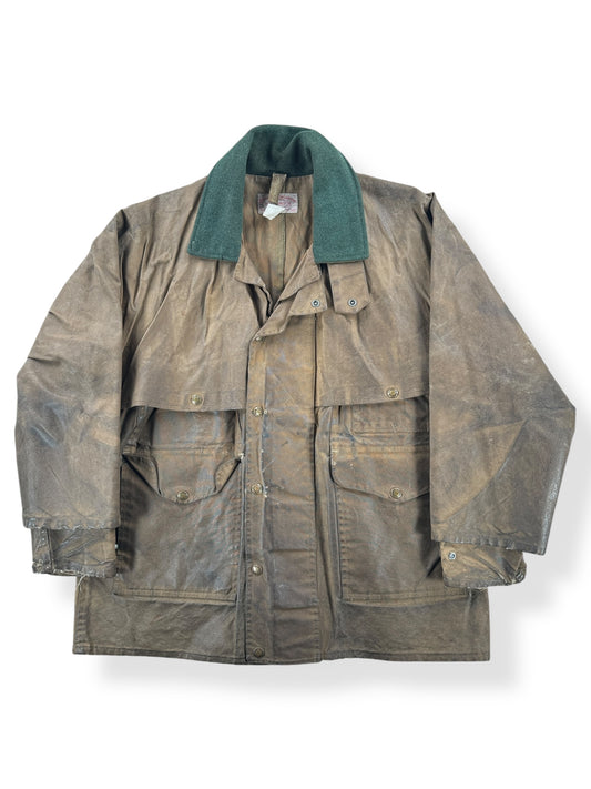 Front of Vintage Filson Tin Cloth Packer Coat SZ 40
