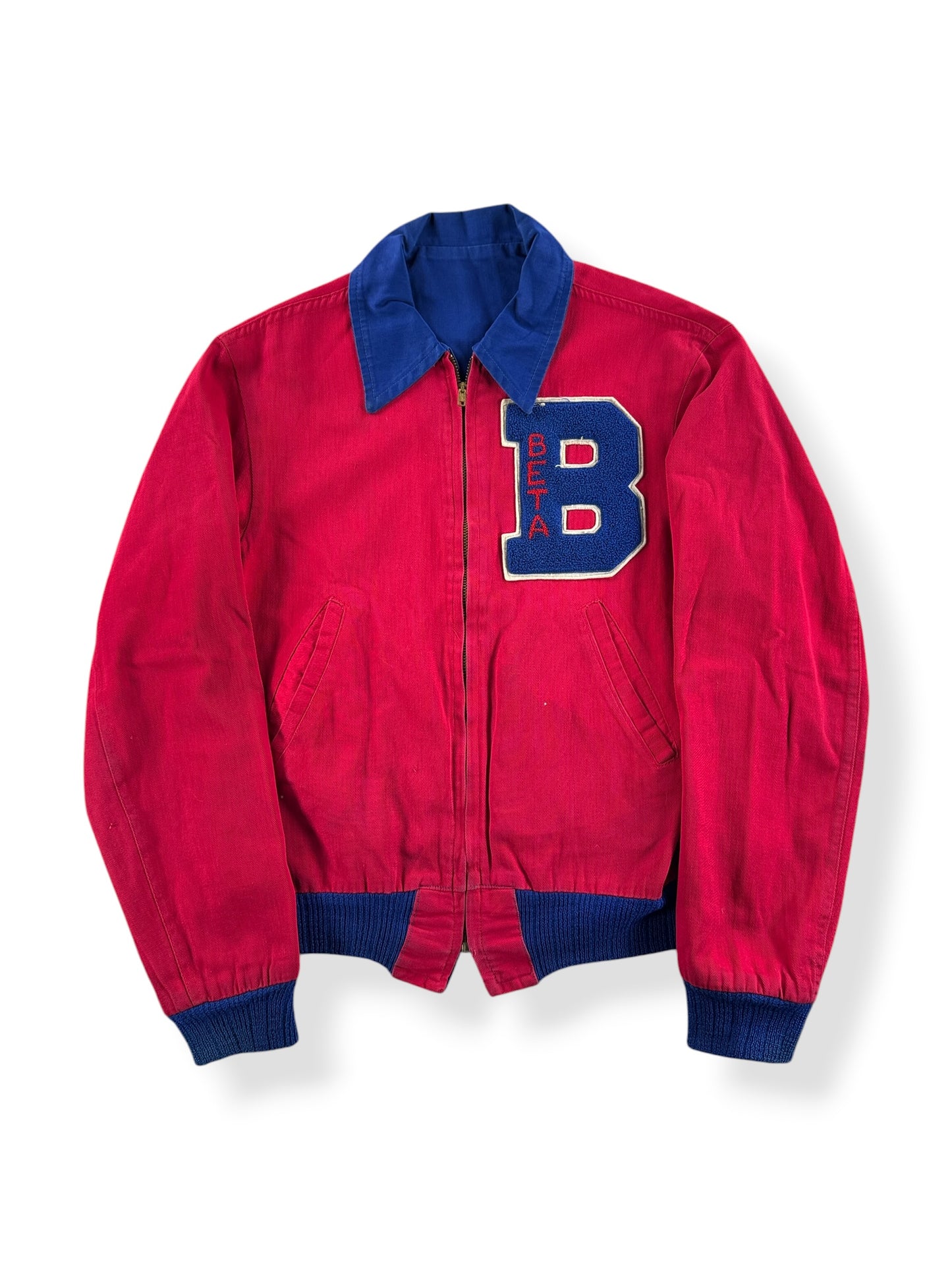Vintage Reversible Cotton Varsity Jacket SZ M