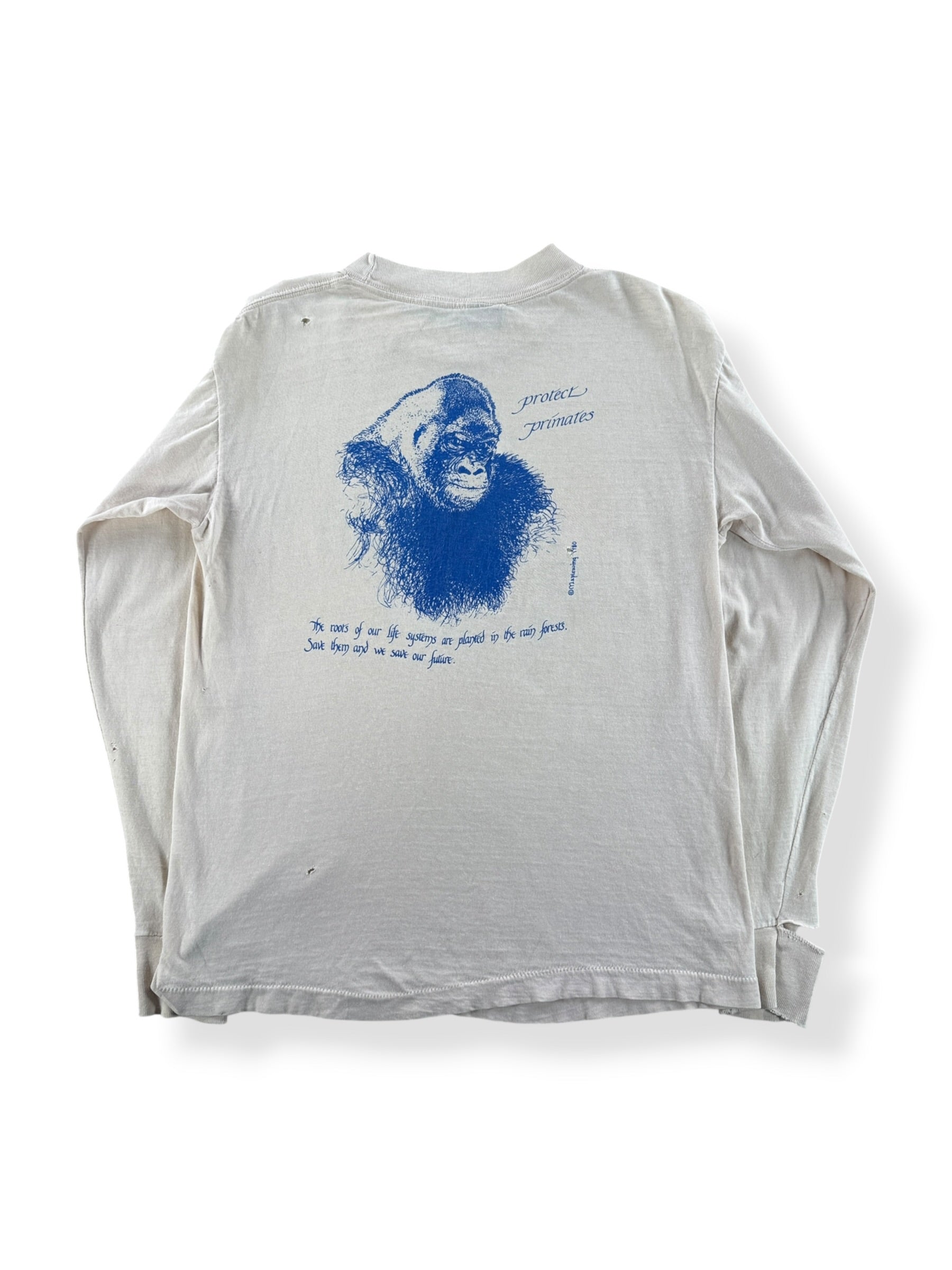 Back of Vintage Share the Earth LS Tee SZ M
