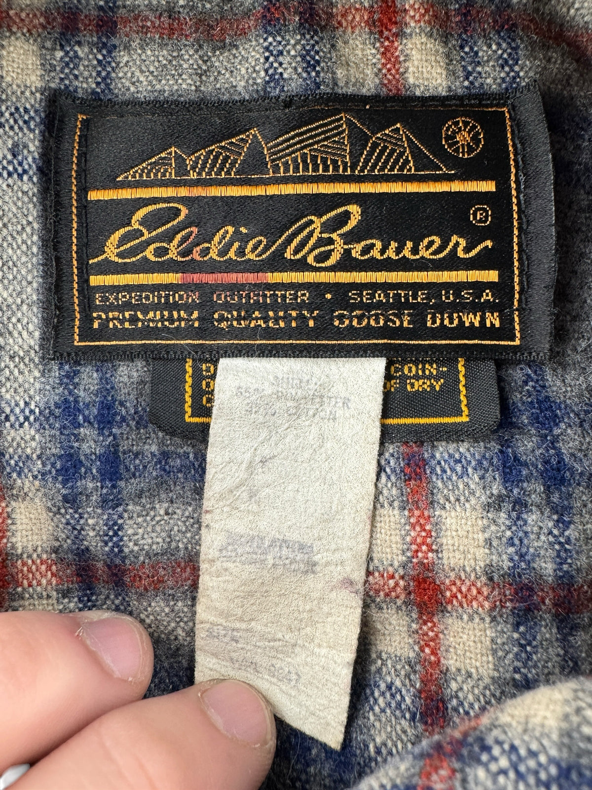 Tags on Vintage Eddie Bauer Wool Lined Parka SZ M