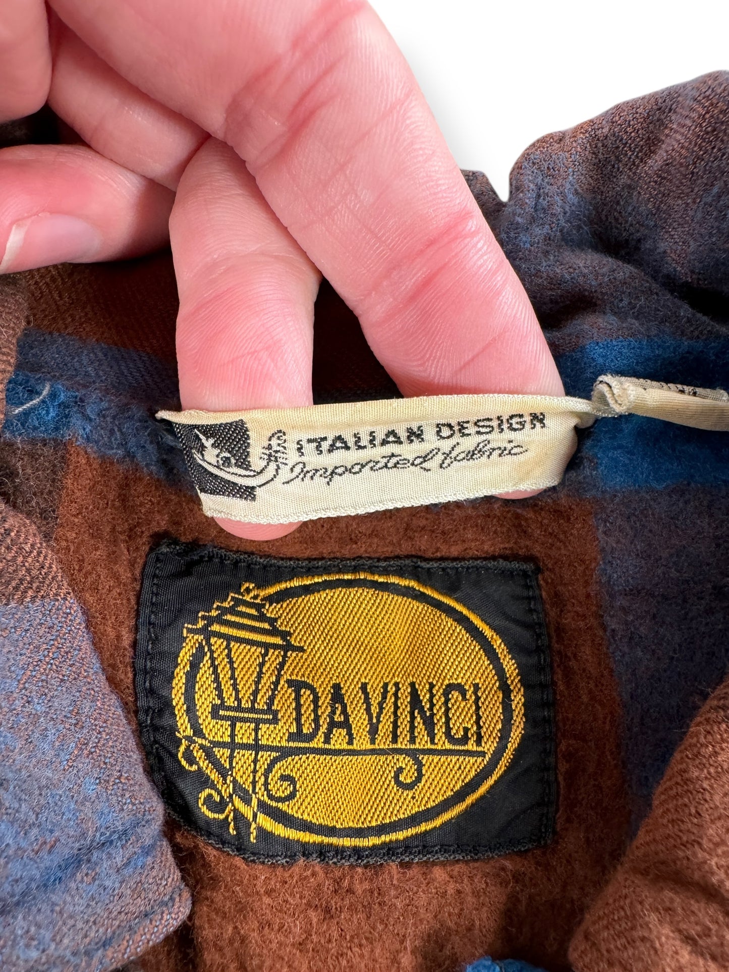 Tag on Vintage Davinci Rayon Short Sleeve Pullover Shirt SZ M