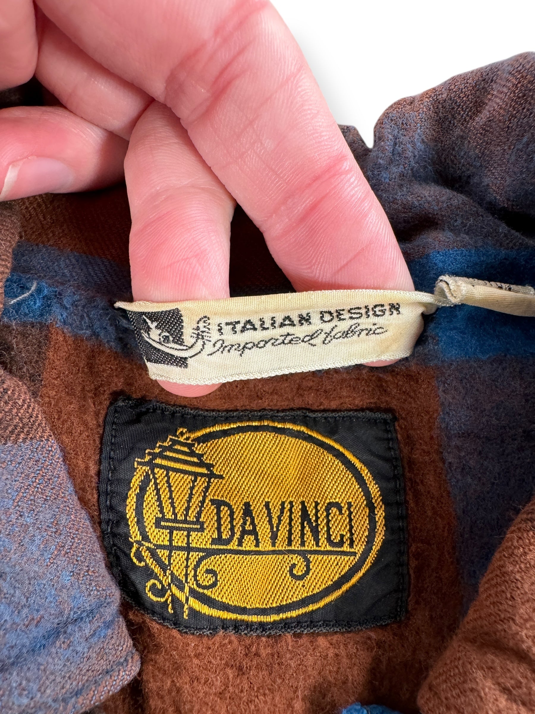 Tag on Vintage Davinci Rayon Short Sleeve Pullover Shirt SZ M