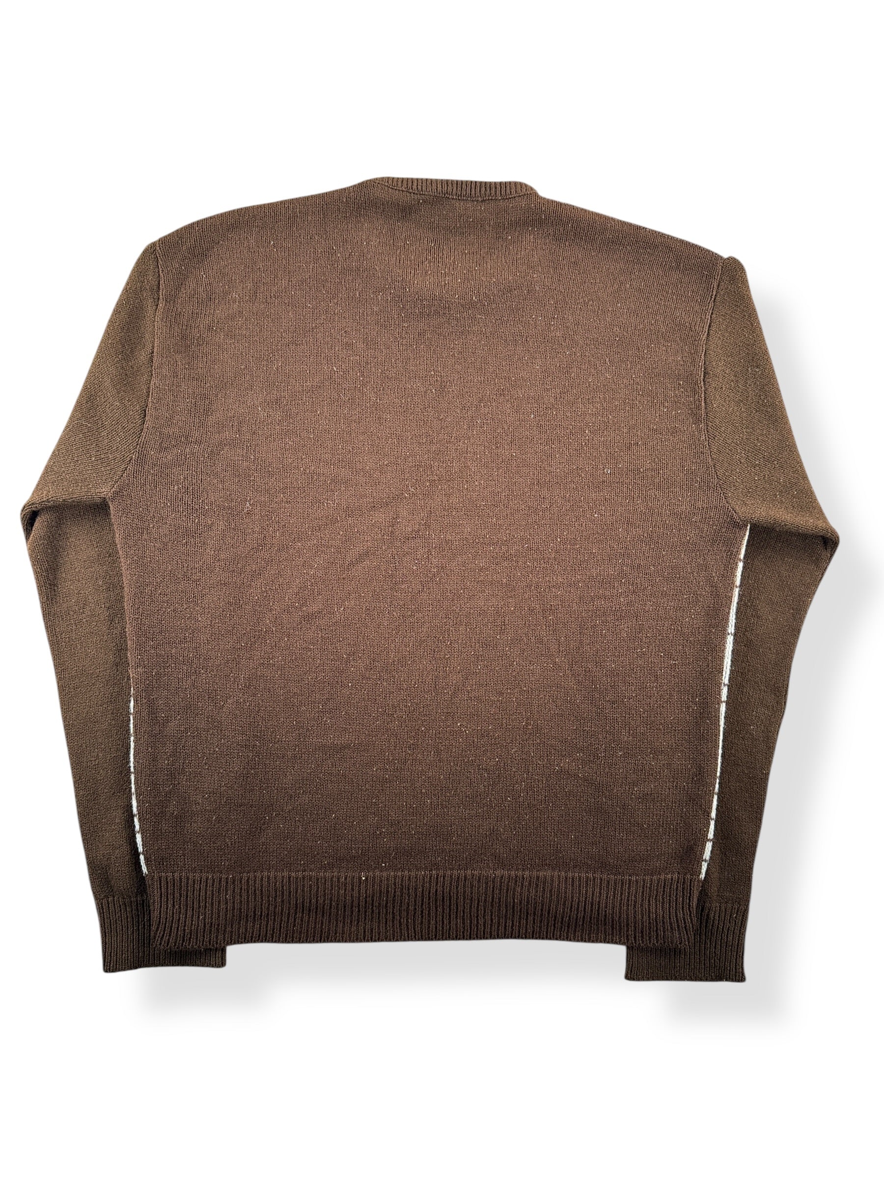 Back of Vintage Wool Car Sweater SZ M