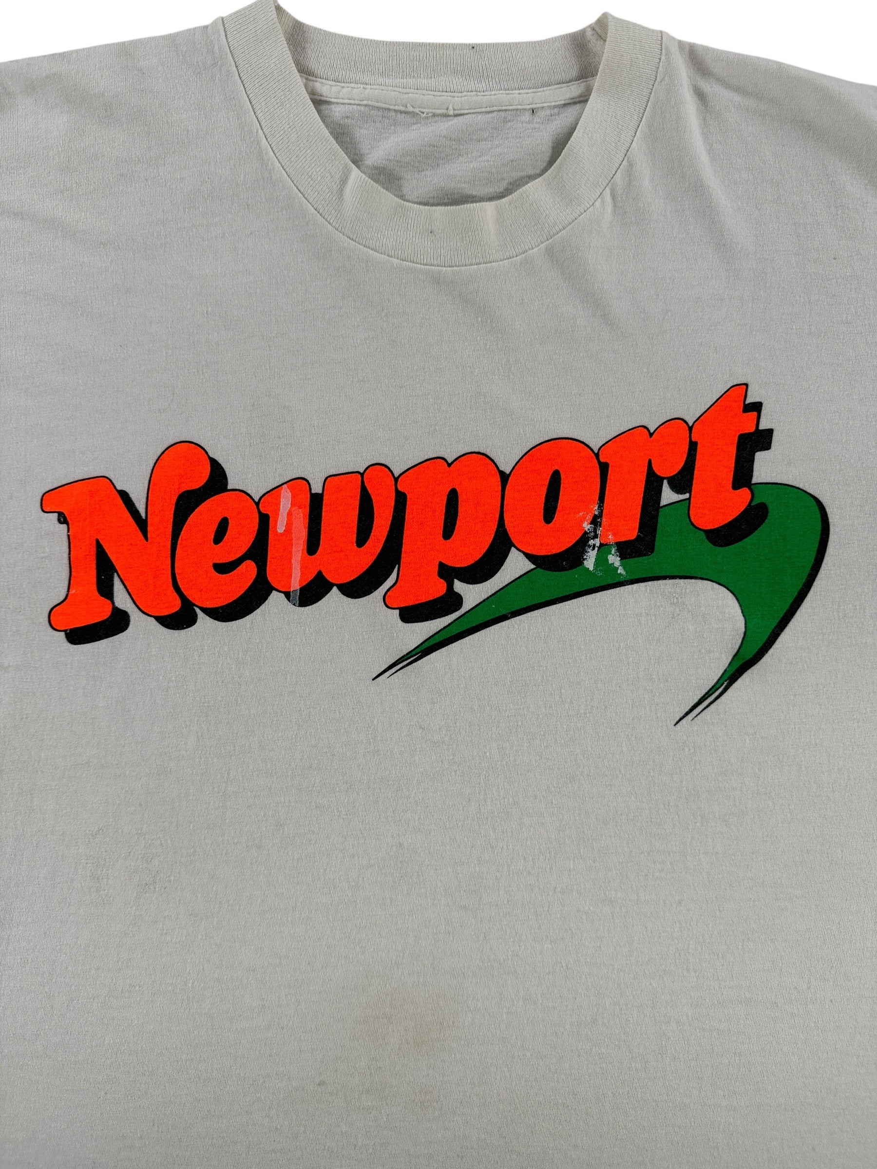Front Graphic of Vintage Newport Tee SZ L AS IS