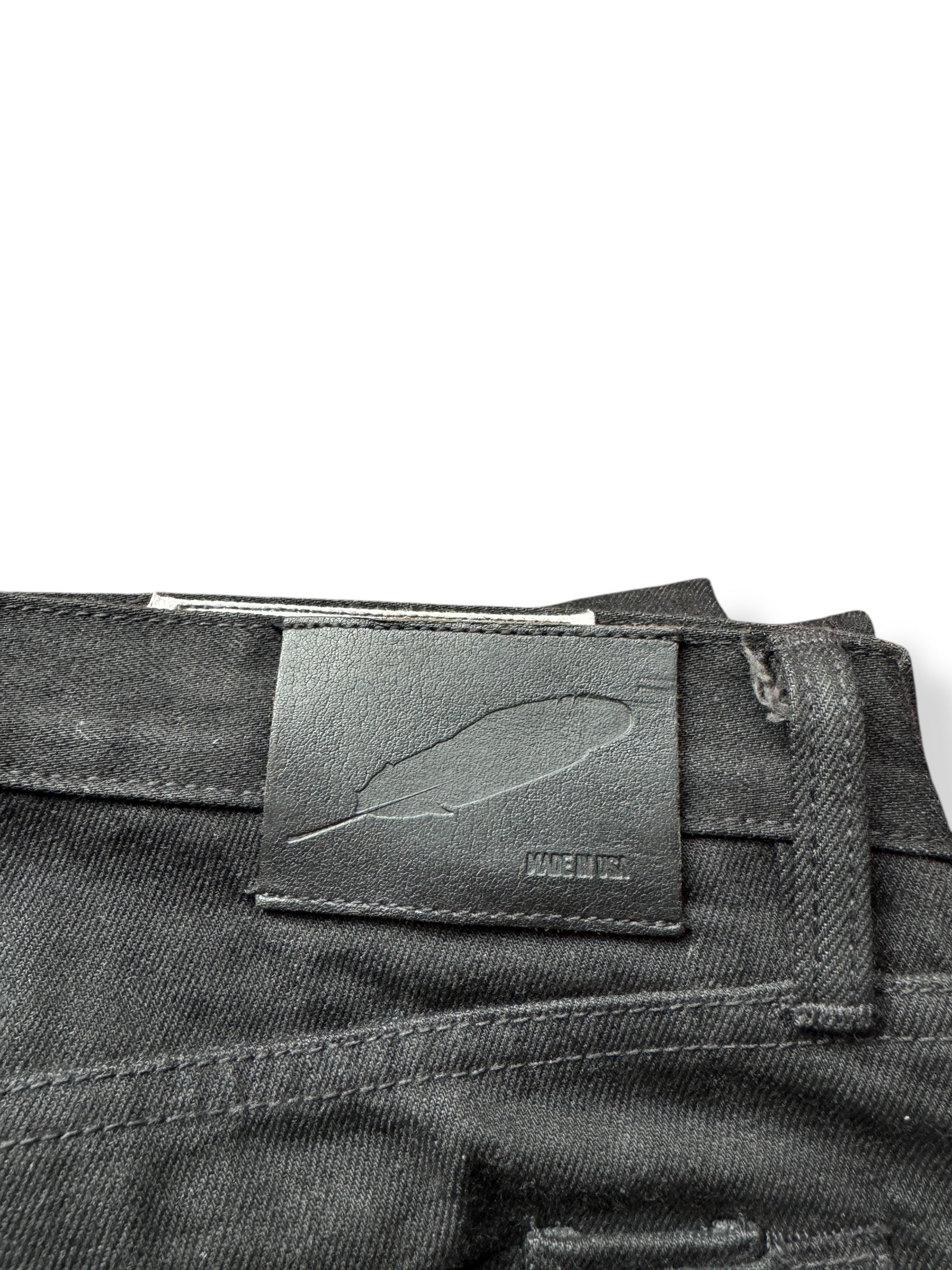 Patch on Rogue Territory Black Skinny Japanese Selvedge W31