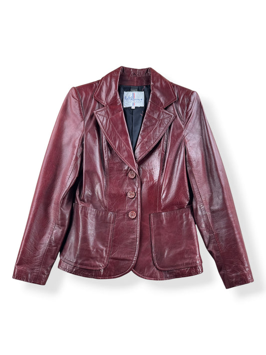 Front of Vintage Wilson's Leather Jacket SZ 10