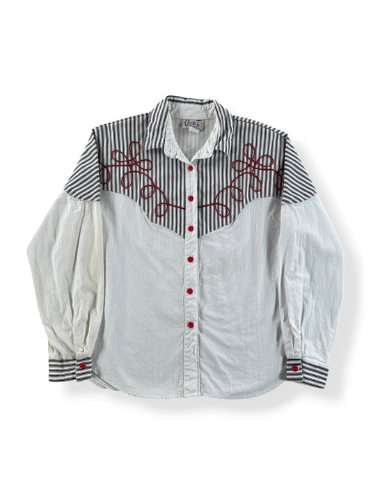 Front of Vintage Circle T Western Embroidered Top SZ L