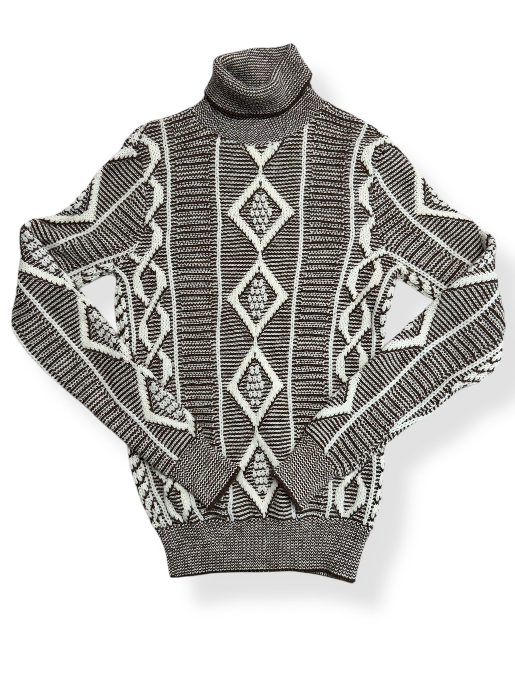 Front view of 1960s Tall-Her Turtleneck Sweater M