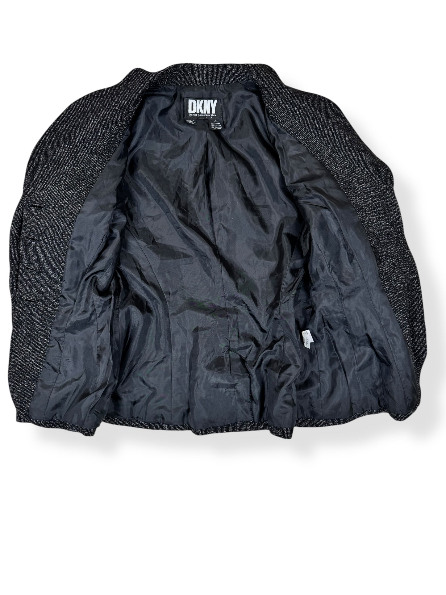 Open of 1990s DKNY 40s Inspired Wool Blazer M