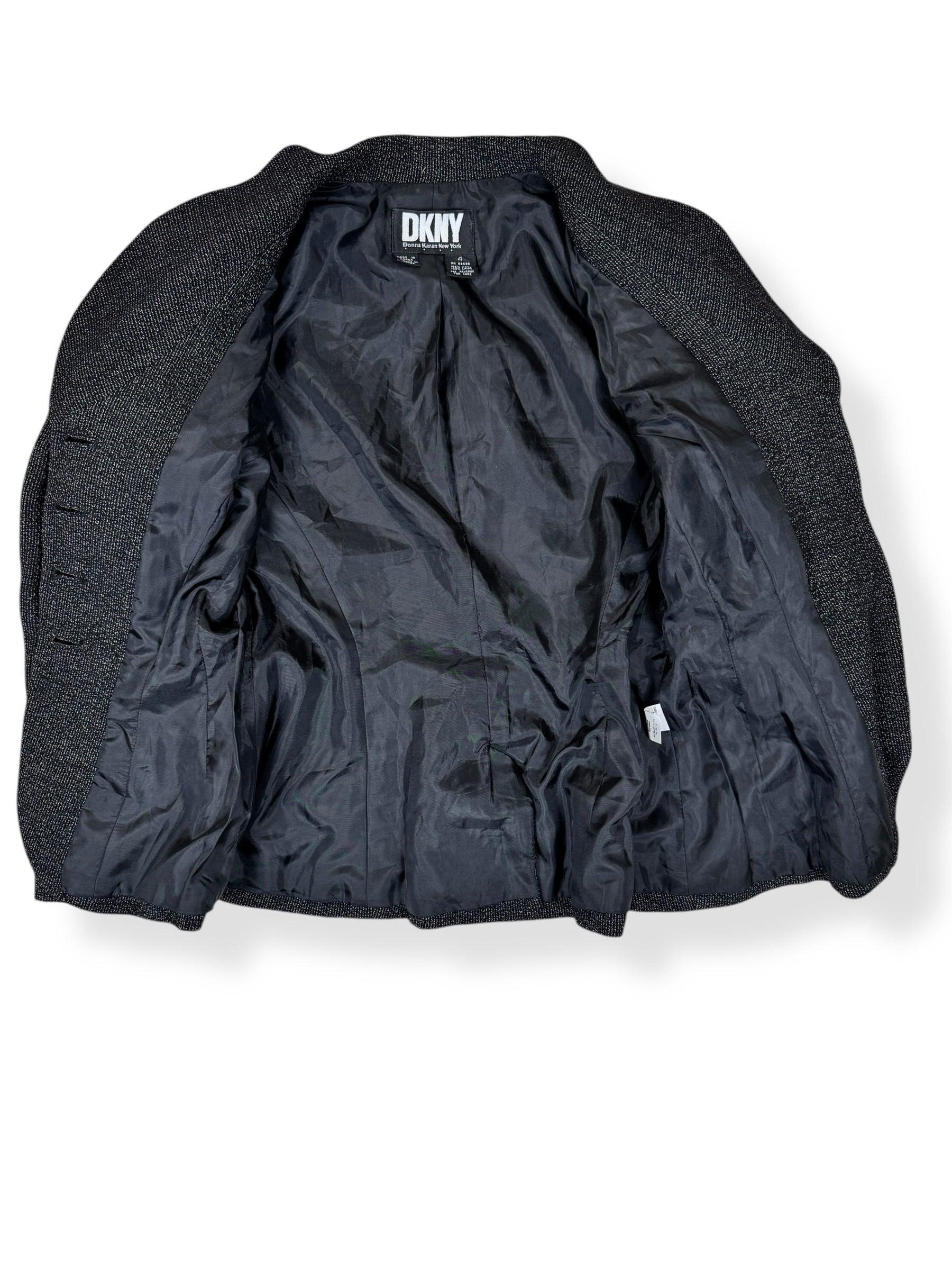 Open of 1990s DKNY 40s Inspired Wool Blazer M