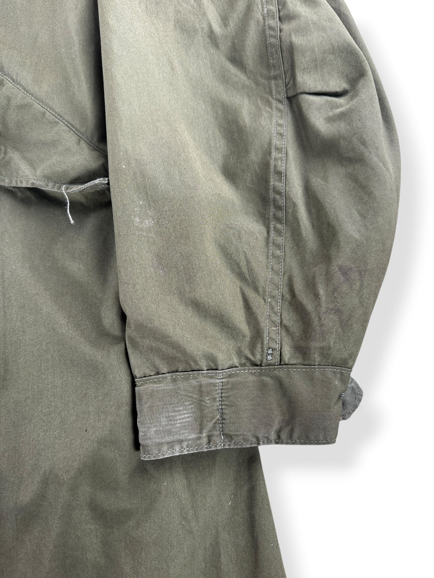 Wear on Sleeve on Vintage Fishtail Parka Liner SZ XL