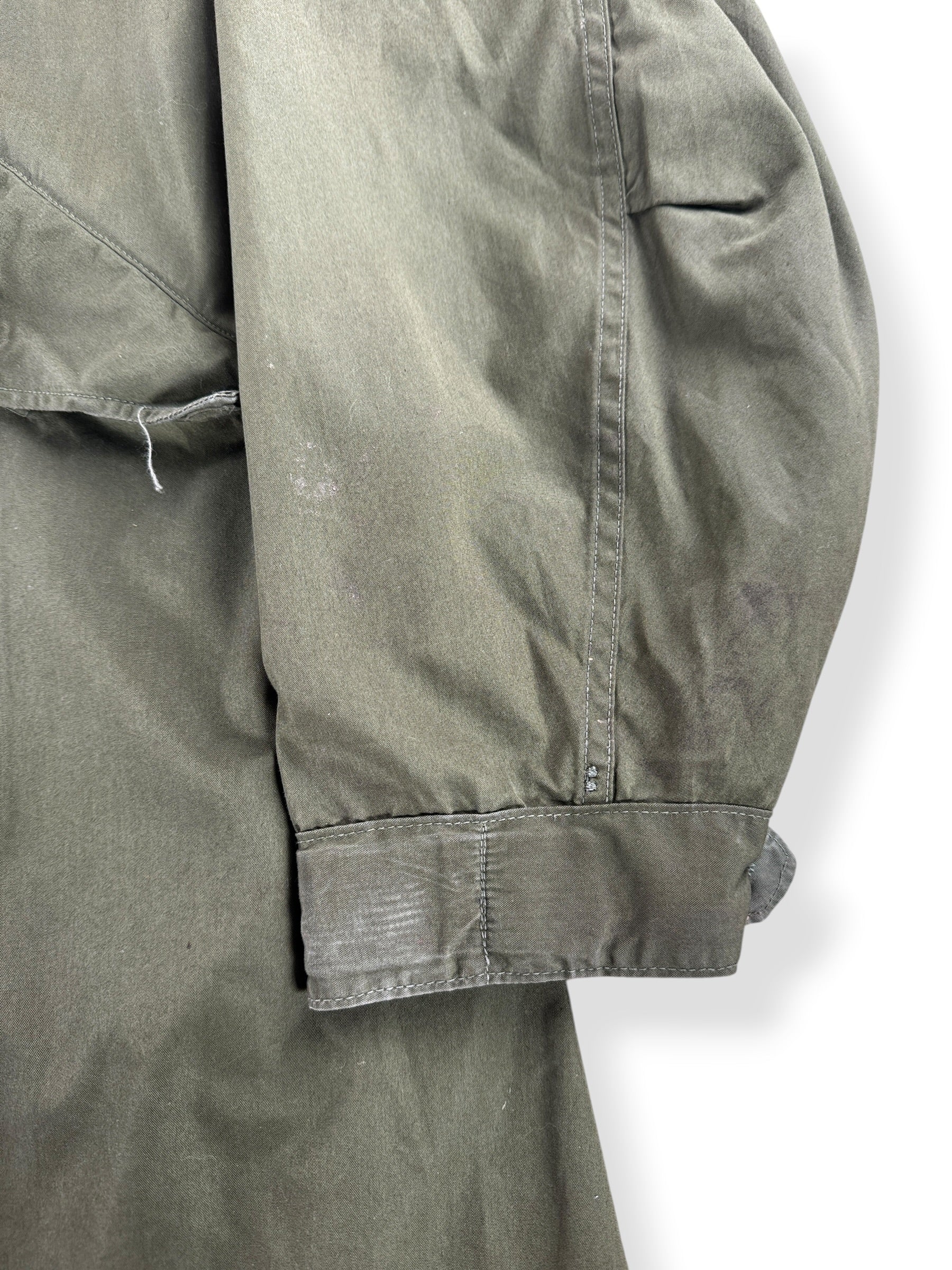 Wear on Sleeve on Vintage Fishtail Parka Liner SZ XL