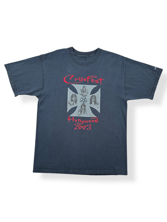 Front of Vintage 2003 Crue Fest Tee SZ M