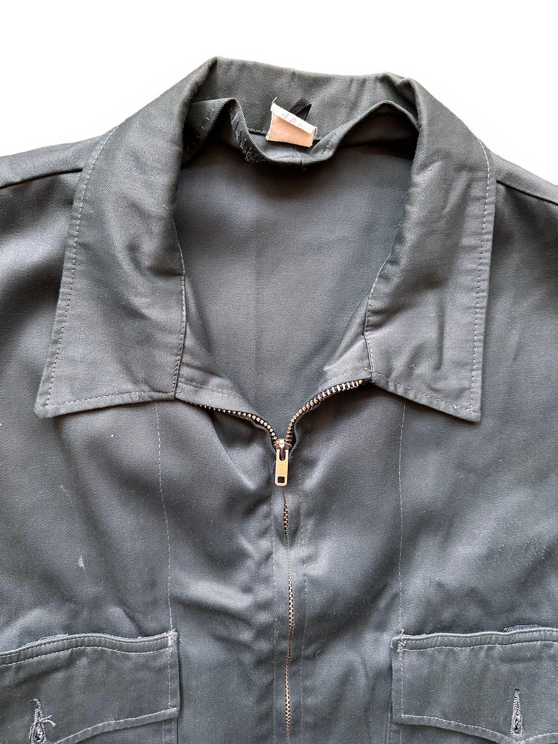 Tag View on Vintage Mr 2-Ply Slate Green Gas Station Jacket SZ 48 | Vintage Workwear Jacket Seattle | Seattle Vintage Clothing