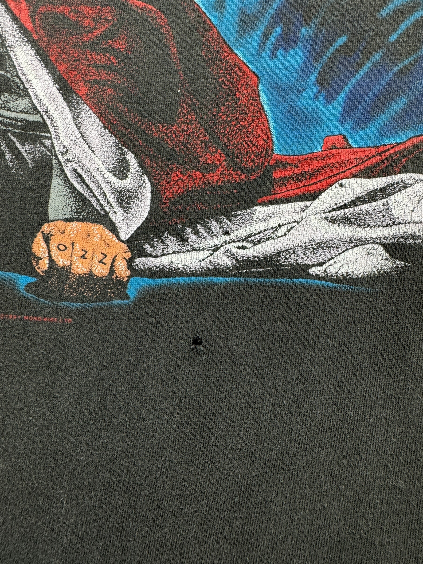 Hole on Vintage Ozzy Blizzard of Ozz Tee SZ XL