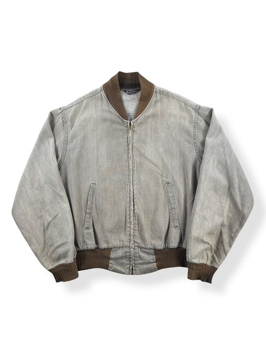 Front of Vintage Thrashed Bomber Jacket SZ L